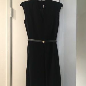 Hugo Boss Difena black belted dress
